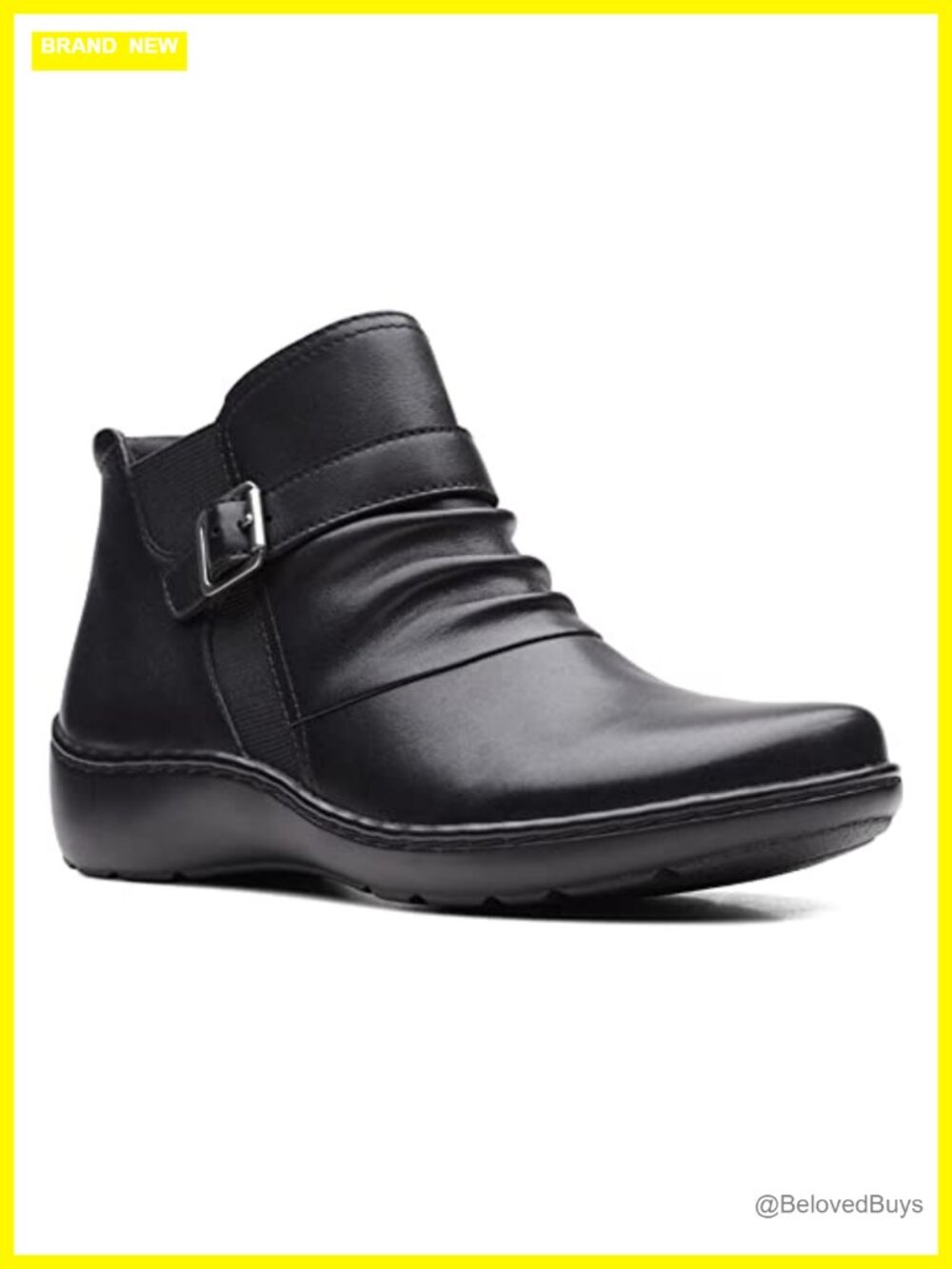 Cora Rouched Ankle Boots Leather Chelsea Boot Side Zip Comfort